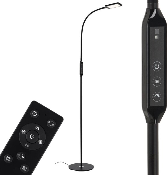 Φωτιστικό δαπέδου LED Office Remote, μαύρο, dimmable, CCT