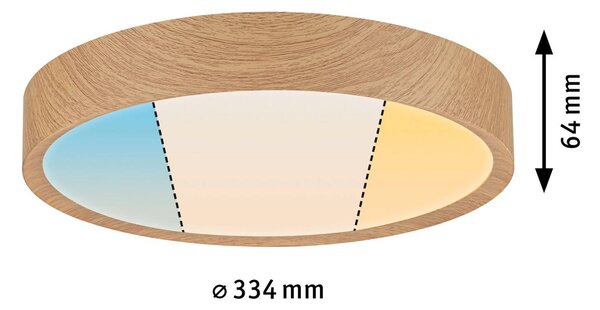 Φωτιστικό οροφής Paulmann Tega LED IP44 CCT ξύλο