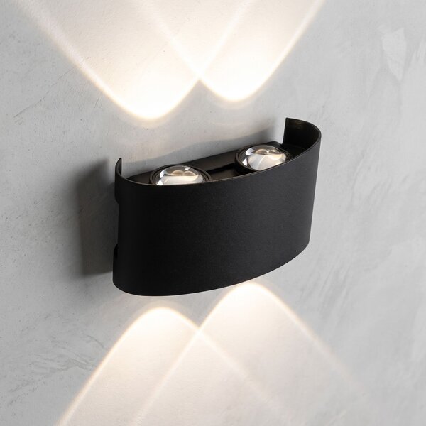 Φωτιστικό τοίχου πρόσοψης LED JNH039-4G Black
