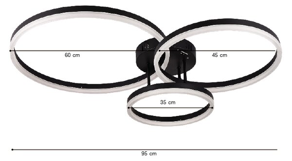 Inlight Φωτιστικό οροφής LED 75W 3CCT (by switch on base) D:95cm (6094-A-Silver)