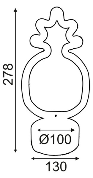 ΑΝΑΝΑΣ, 41 NEON LED ΛΑΜΠΑΚΙΑ ΜΕ ΜΠΑΤΑΡΙΑ (3xAA)/USB, ΠΡΑΣΙΝΟ & ΚΙΤΡΙΝΟ, IP20, 13x10x27.8cm