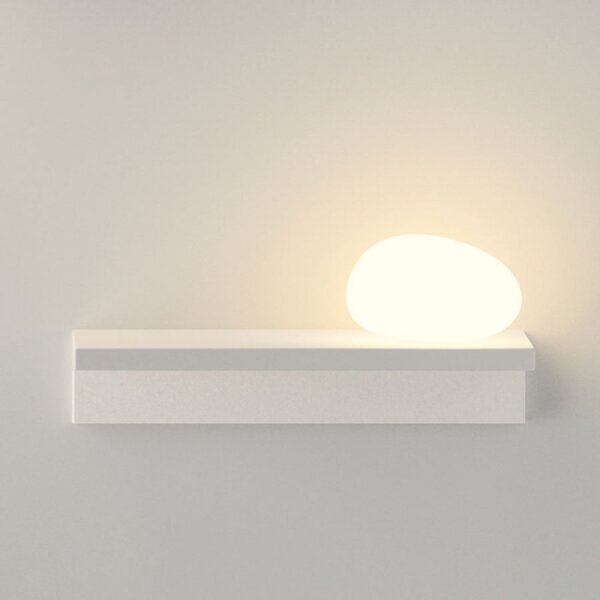 Vibia LED απλίκα Suite, πέτρα δεξιά, λευκό, 14 cm, Λευκό, Σαλόνι / τραπεζαρία, Πλαστικό, σχεδιασμός