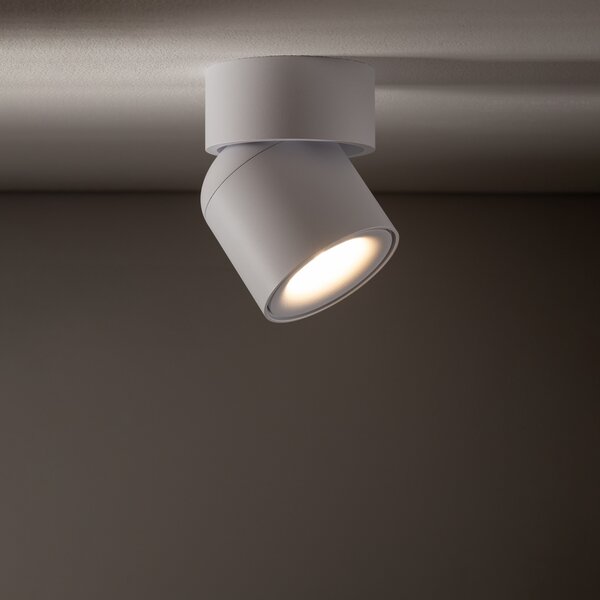 Nowodvorski Lighting Σποτ οροφής Oscar, λευκό, αλουμίνιο, ύψος 13,5 cm, GU10, ρυθμιζόμενος, Λευκό, Αλουμίνιο