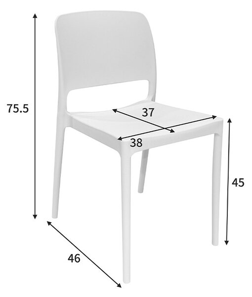 Καρέκλα Fenxy Λευκό 38x42x79 cm