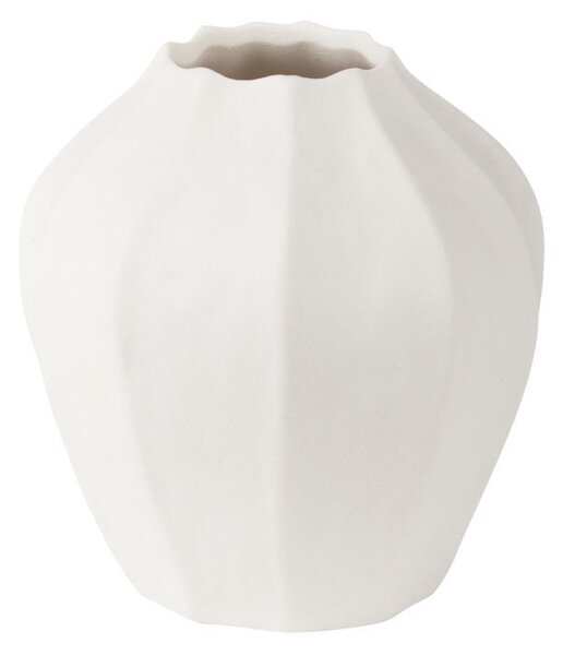 Διακοσμητικό Βάζο (13.5x13.2x14.3) Estia Πλισέ Clayra Ivory 09-50542