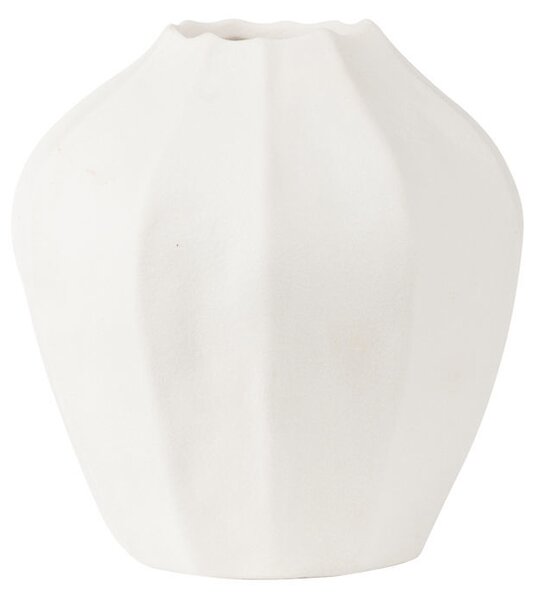 Διακοσμητικό Βάζο (13.5x13.2x14.3) Estia Πλισέ Clayra Ivory 09-50542