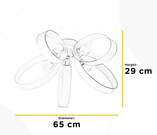 ONLI - Φωτιστικό οροφής SERENA 5xE14/6W/230V μαύρο