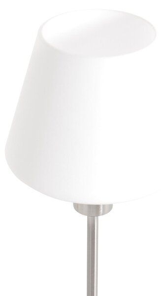 Steinhauer Επιτραπέζιο φωτιστικό Ancilla, ατσάλι, ύψος 33 cm, μέταλλο, γυαλί, E14, Λευκό, Σαλόνι / τραπεζαρία, Γυαλί