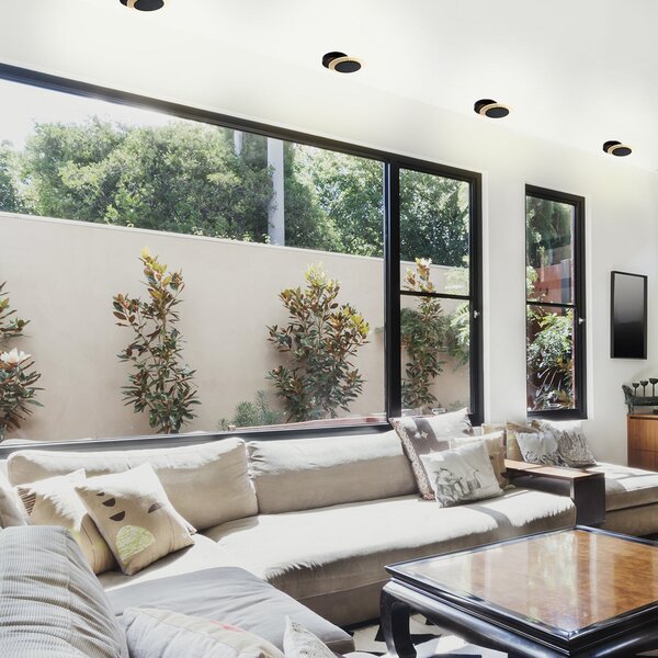 Steinhauer Φωτιστικό τοίχου LED Lido, μαύρο, μέταλλο, 2.700 K, ρυθμιζόμενος, Μαύρο, Σαλόνι / τραπεζαρία, Μέταλλο
