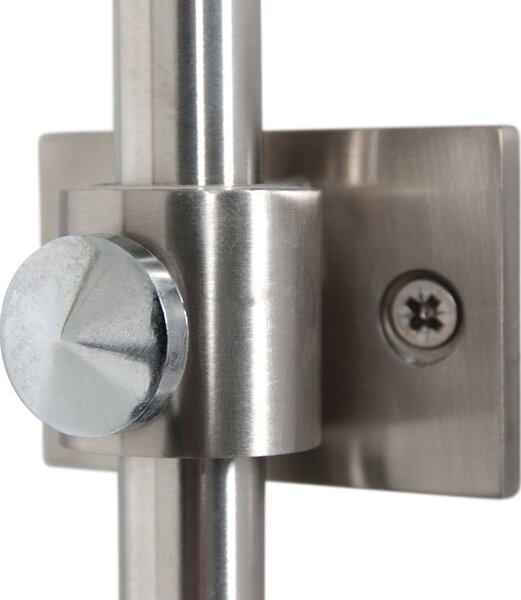 Steinhauer Φωτιστικό τοίχου Sparkled Light 4403ST, ατσάλι/μαύρο νάιλον, E27, Μεταλλικό, Σαλόνι / τραπεζαρία, Μέταλλο, σύγχρονο