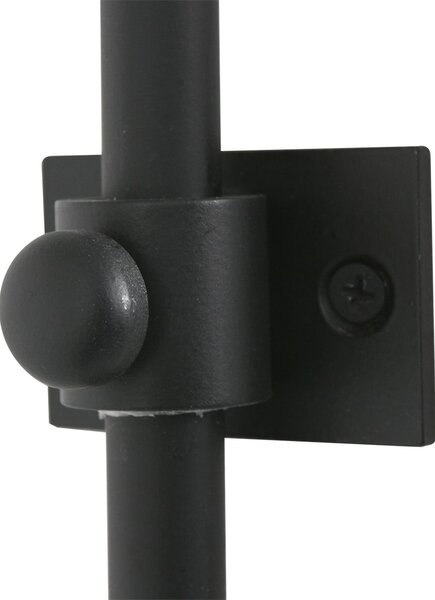Steinhauer Φωτιστικό τοίχου Sparkled Light 4619ZW, μαύρο/λευκό λινό, Μαύρο, Σαλόνι / τραπεζαρία, Μέταλλο