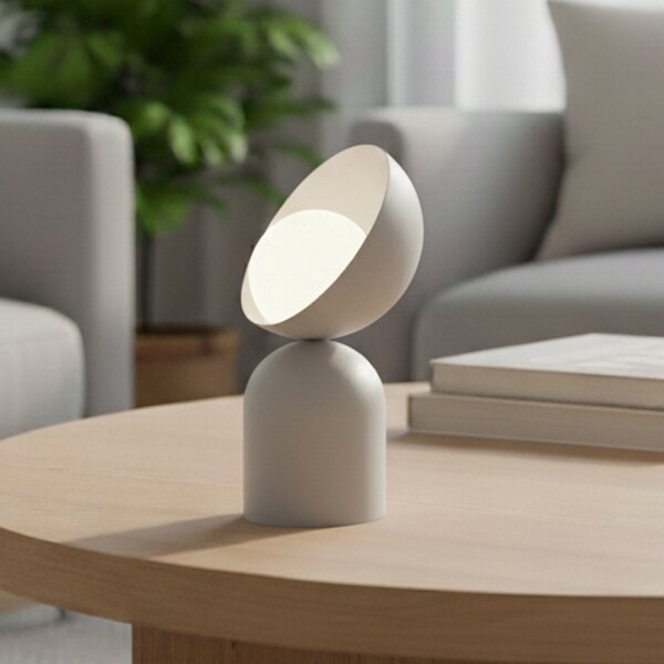 EMIBIG LIGHTING Λάμπα τραπεζιού Boto LN1, γκρι, ατσάλι/γυαλί, ύψος 31 cm, G9, Γκρι, Σαλόνι / τραπεζαρία, Μέταλλο, σύγχρονο