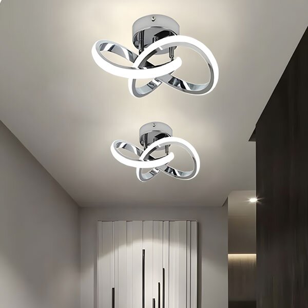 Φωτιστικό Πλαφονιέρα LED Step Dimmable Homelighting Sierra Nickel 77-50471