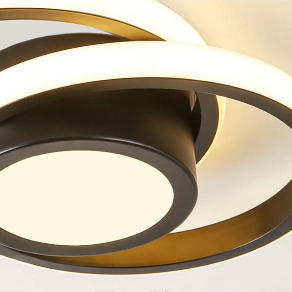 Φωτιστικό Πλαφονιέρα LED 3 CCT Homelighting Irina Black 77-50473