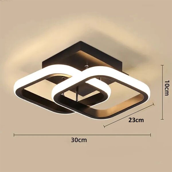 Φωτιστικό Πλαφονιέρα LED 3 CCT Homelighting Pacco Black 77-50468