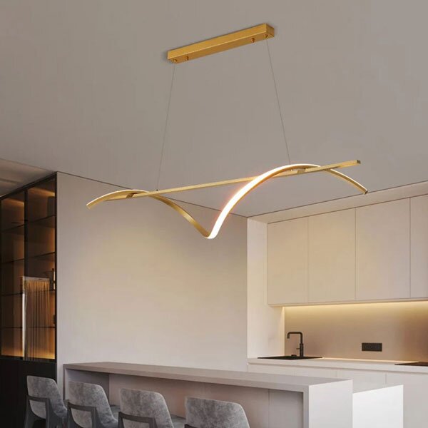 Φωτιστικό Οροφής Δίφωτο LED 3 CCT Homelighting Ondas Gold 77-50451