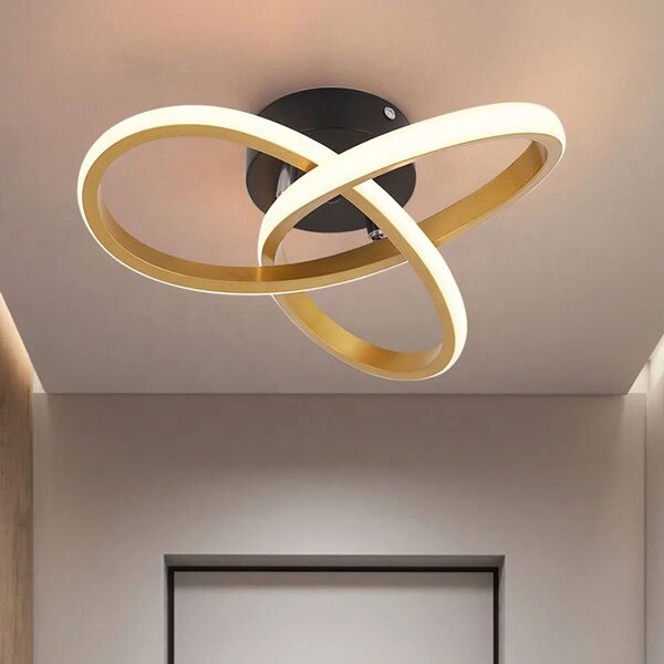 Φωτιστικό Πλαφονιέρα LED Step Dimmable Homelighting Sierra Gold 77-50470