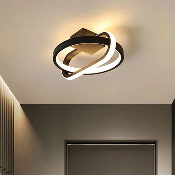 Φωτιστικό Πλαφονιέρα LED 3 CCT Homelighting Arlo Black 77-50472