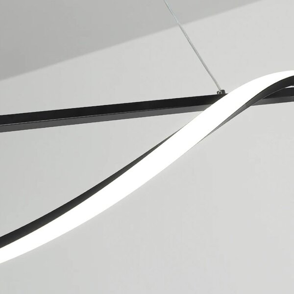Φωτιστικό Οροφής Δίφωτο LED 3 CCT Homelighting Ondas Black 77-50450