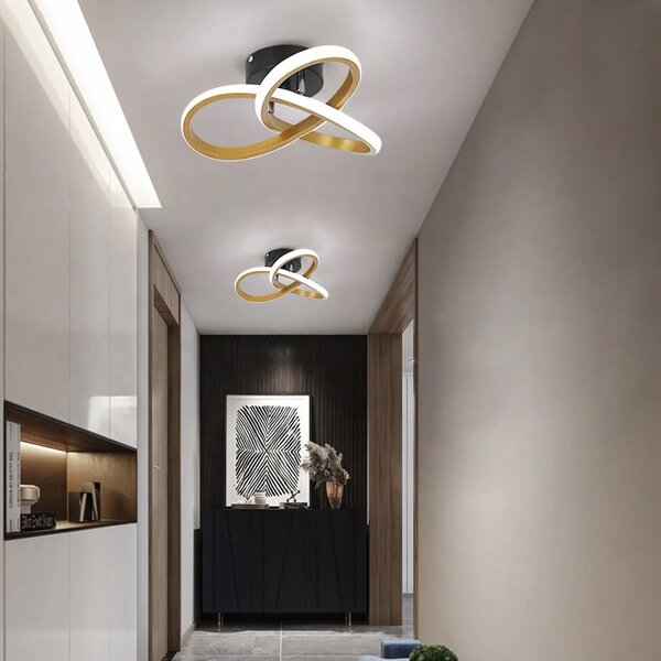 Φωτιστικό Πλαφονιέρα LED Step Dimmable Homelighting Sierra Gold 77-50470