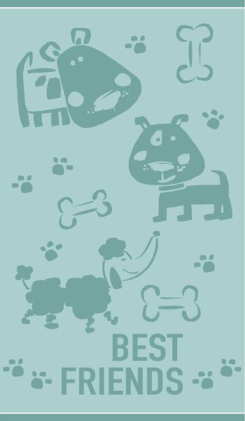 Παιδική Πετσέτα Θαλάσσης (70x120) Melinen Puppy Lover Aqua