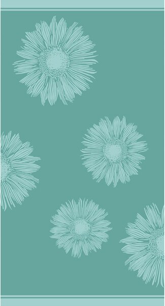 Πετσέτα Θαλάσσης (86x160) Melinen Flower Aqua