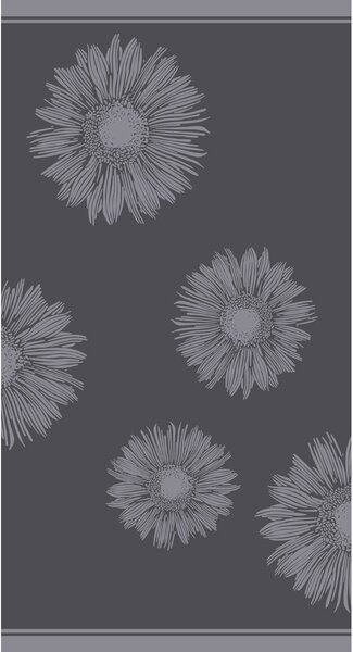Πετσέτα Θαλάσσης (86x160) Melinen Flower D.Grey