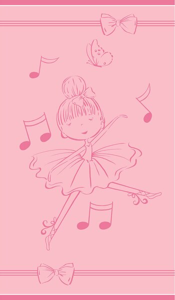 Παιδική Πετσέτα Θαλάσσης (70x120) Melinen Dancing Pink