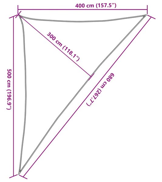 Πανί Σκίασης Μαύρο 4 x 5 x 6,8 μ. από HDPE 160 γρ./μ² - Μαύρο