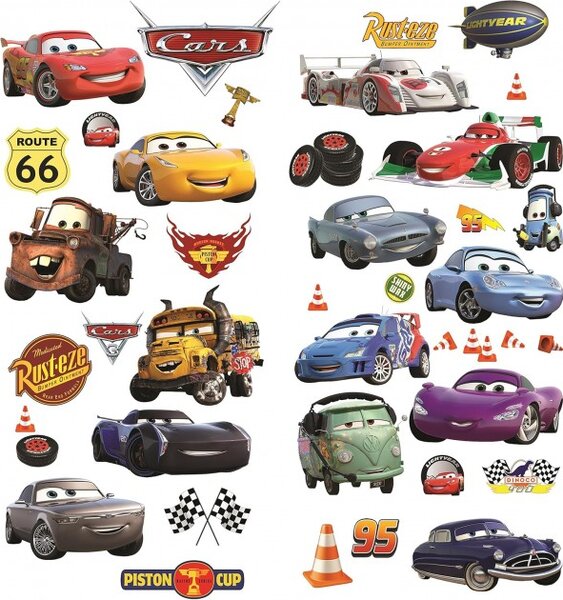 Αυτοκόλλητα Τοίχου Cars 3D B078PRK24N B078PRK24N