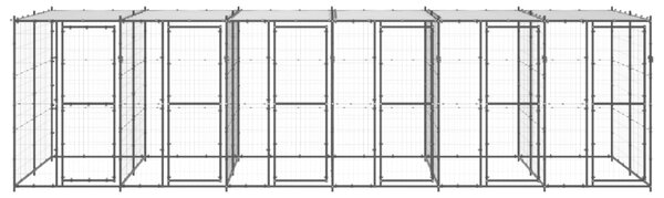 VidaXL Κλουβί Σκύλου Εξωτ. Χώρου με Στέγαστρο 14,52 μ² από Ατσάλι