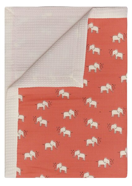 Κουβέρτα Πικέ Αγκαλιάς (65x100) 2 Όψεων Kentia Baby YN 25 Elephants