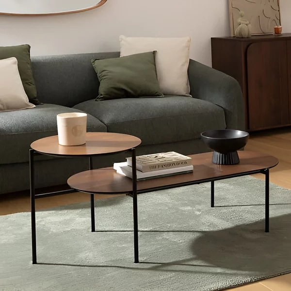 Τραπέζι Σαλονιού (118x43.2x48) A-S Kemi Walnut 197757A