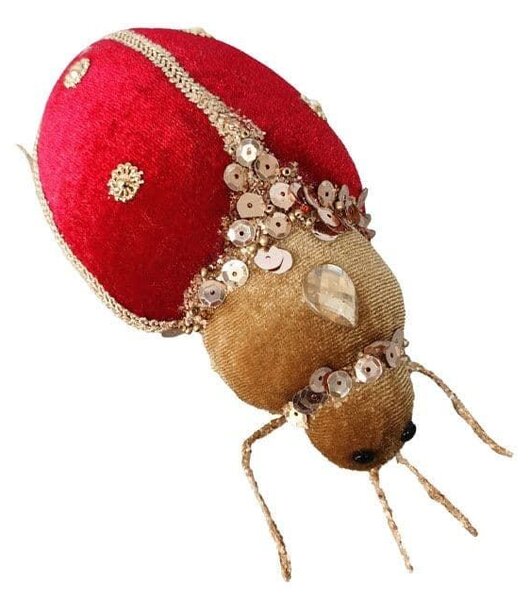 Χριστουγεννιάτικη Φιγούρα Love Bug 030316 11x9x6cm Red-Beige