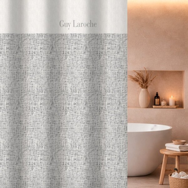 Κουρτίνα Μπάνιου (180x185) Με Τρουκς Guy Laroche Code Grey