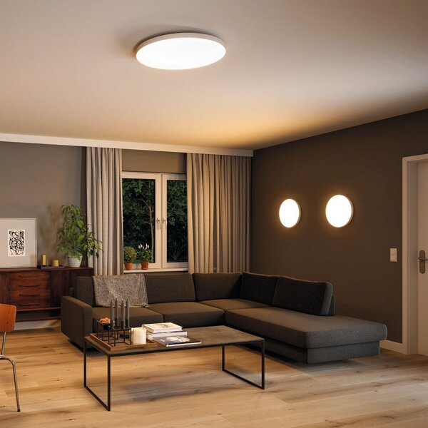 Paulmann Velora LED πάνελ ZigBee CCT στρογγυλό Ø 60 cm, ρυθμιζόμενος, Λευκό, Σαλόνι / τραπεζαρία, Μέταλλο, σύγχρονο