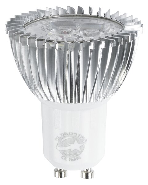 GloboStar® 76030 Σποτ LED GU10 MR16 3W 300lm 45° AC 220-240V IP20 Φ5 x Υ5.5cm Ψυχρό Λευκό 6000K - 3 Χρόνια Εγγύηση