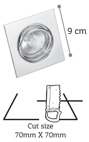 InLight Χωνευτό σποτ από λευκό μέταλλο 1XGU10 D:9cm (43278-Λευκό)