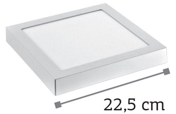 InLight LED Mounted Panel 20watt Τετράγωνο 3000K Θερμό Λευκό D:22,5cm (2.20.03.1)