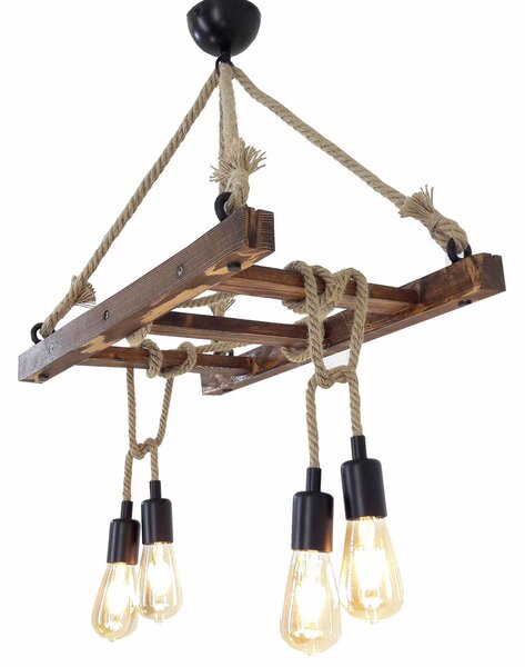 Φωτιστικό Οροφής Πολύφωτο A-G Merdiven 806ALD1492 Walnut