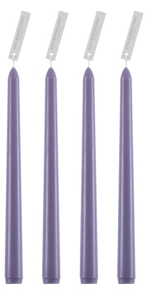 GloboStar® LAVENDER-FIELD 35203 ΣΕΤ 4 Αρωματικά Κεριά Κηροπηγίου Παραφίνης με Άρωμα Λεμόνι - Λεβάντα Μωβ Μ2 x Π2 x Υ25cm