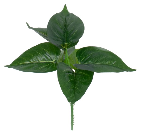 GloboStar® POTHOS 78266 Τεχνητό Φυτό Πόθος - Μπουκέτο Διακοσμητικών Φυτών - Κλαδιών με Φύλλωμα Πράσινο Υ28cm