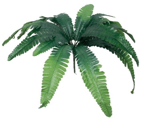 GloboStar® BOSTON FERN BIG 78292 Τεχνητό Φυτό Φτέρη Βοστώνης Μεγάλη - Μπουκέτο Διακοσμητικών Φυτών - Κλαδιών με Φύλλωμα Πράσινο Υ52cm