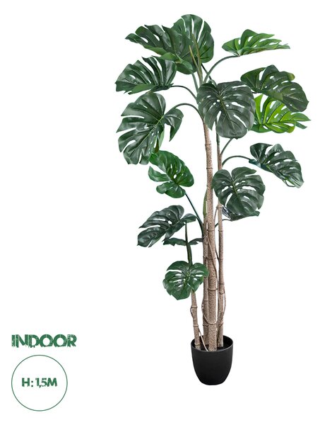 GloboStar® Artificial Garden MONSTERA PLANT 20006 - Τεχνητό Διακοσμητικό Φυτό Μονστέρα Υ150cm