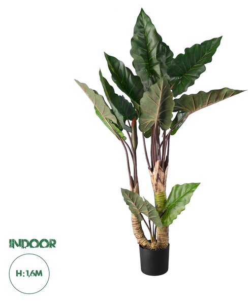 GloboStar® Artificial Garden RAINBOW TARO 20208 Τεχνητό Διακοσμητικό Φυτό Κολοκασία Υ160cm