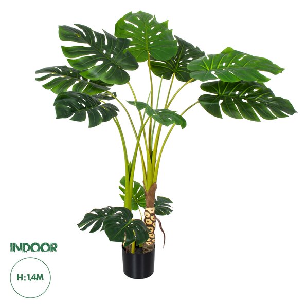 GloboStar® Artificial Garden MONSTERA PLANT 20004 - Τεχνητό Διακοσμητικό Φυτό Μονστέρα Υ140cm