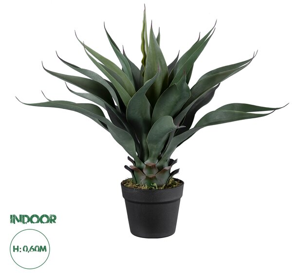 GloboStar® Artificial Garden SISAL AGAVE 20080 Τεχνητό Διακοσμητικό Φυτό Αγαύη Υ60cm