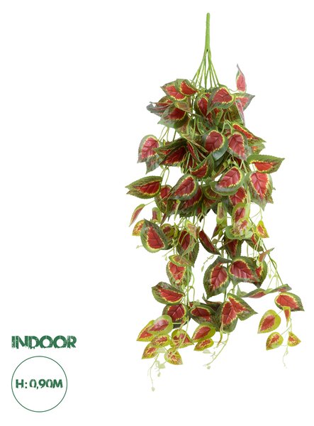 GloboStar® Artificial Garden COLEUS HANGING BRANCH 20255 Τεχνητό Διακοσμητικό Κρεμαστό Φυτό Κολέος Υ90cm