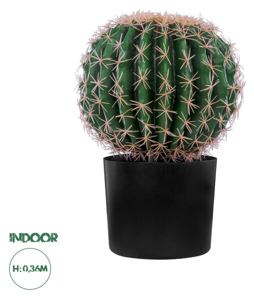 GloboStar® Artificial Garden FEROCACTUS 20091 Τεχνητό Διακοσμητικό Φυτό Φερόκακτος Υ36cm