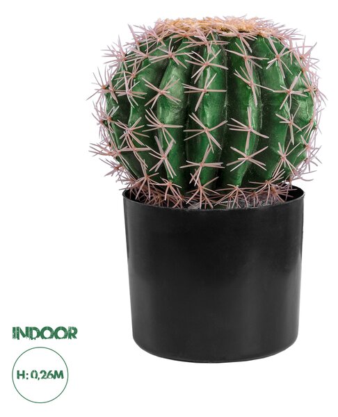 GloboStar® Artificial Garden FEROCACTUS 20092 Τεχνητό Διακοσμητικό Φυτό Φερόκακτος Υ26cm